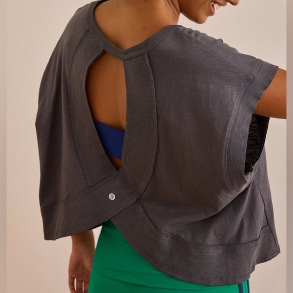 Altar’d State - AS Revival In Motion Circle Back Tee - XS NWT Asphalt Gray - Picture 7 of 8